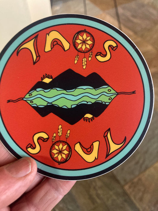 Taos Soul Vinyl 4"X4" Stickers